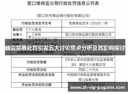 魏震禁赛处罚引发五大讨论焦点分析及其影响探讨